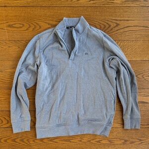 Travis Matthew’s Men's Gray Quarter-Zip Pullover Sweatshirt